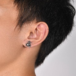 Серьги-гвоздики из нержавеющей стали 304 EJEW-K260-03B-AS