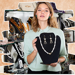 Подставки для ювелирных изделий из бархата и дерева с кружевом NDIS-WH20005-01