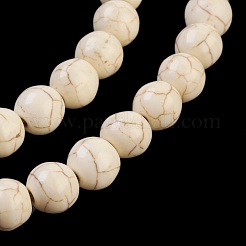 Синтетических нитей бирюзовые бусы TURQ-G106-8mm-02Q