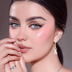 20 пара двухцветных серег с застежкой-молнией из нержавеющей стали 304 EJEW-AB00047