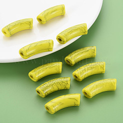 Непрозрачные акриловые бусины с краклеем&nbsp;MACR-S372-001N-001