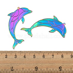 Ионное покрытие (ip) нержавеющая сталь 304 травленые металлические украшения подвески&nbsp;STAS-G328-05G-RC