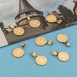 Ионное покрытие (ip) плоские круглые с подвесками из нержавеющей стали san benito и word 304 STAS-I036-03A