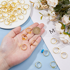 40 шт. латунная накладка на кольцо с основанием FIND-DC0006-65G