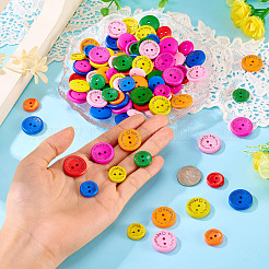 200 шт. 2 вида деревянных кнопок&nbsp;BUTT-TA0001-35