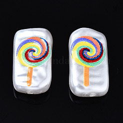 3d печатные бусины из абс-пластика с имитацией жемчуга KY-S168-006