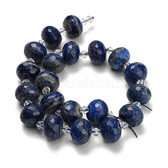 Нитки бусины из натурального ляписа-лазури G-L642-I04-18x13mm