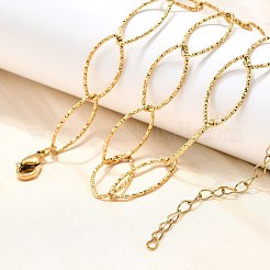 Ионное покрытие (ip) 304 нержавеющая сталь конский глаз звено цепи ожерелье для мужчин и женщин STAS-B039-02G