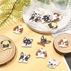 14 шт. 7 стиля эмалевых подвесок в виде животных-щенков&nbsp;FIND-FS0004-13