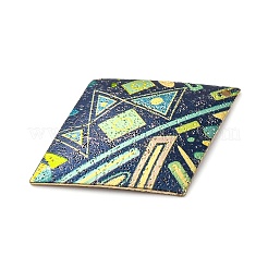 Геометрические сплав листовой печатный кулон серьги аксессуары PALLOY-E139-01G-11