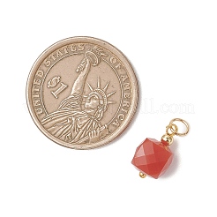 Натуральные ограненные кубические подвески из сердолика&nbsp;PALLOY-JF04975