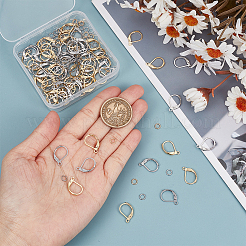 80 шт. 2-цветная фурнитура для сережек из нержавеющей стали 304 STAS-SP0001-14