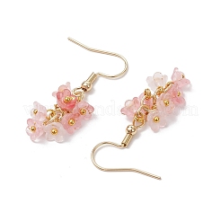 Серьги с подвесками из акрилового цветка&nbsp;EJEW-JE06395