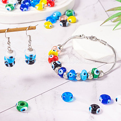 54шт 9 цвета ручной работы сглаз бусины лэмпворк LAMP-TA0001-57