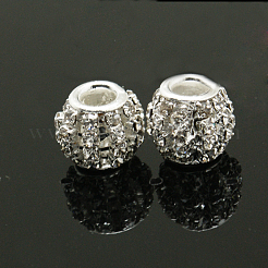 Латунные горный хрусталь Европейский бисером RB-I066-01S