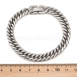 Браслеты из кубинской цепочки из нержавеющей стали 304&nbsp;BJEW-G766-01P-01