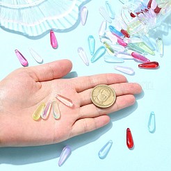 100 шт. стеклянные подвески-капли&nbsp;GLAA-CJ0002-79