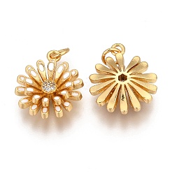 Латунные микропаве прозрачные подвески с фианитом&nbsp;ZIRC-B002-34G-I