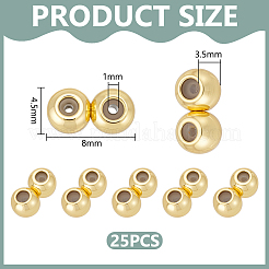 25 шт. Латунные бусины KK-UN0005-16G