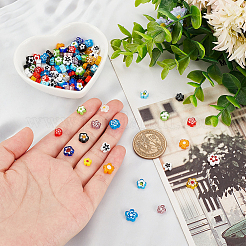 Ручной работы стеклянная бусина тысячецветник нитей&nbsp;LAMP-OC0001-64