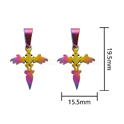 10 шт. подвески из нержавеющей стали 304 двух цветов&nbsp;STAS-SZ0001-45