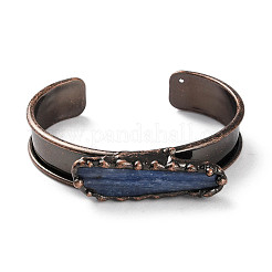 Открытые браслеты-манжеты из натурального кианита&nbsp;BJEW-A015-01R