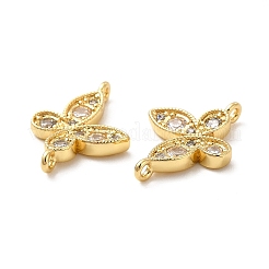 Подвески из латуни с покрытием из латуни и кубическим цирконием&nbsp;KK-D087-04G