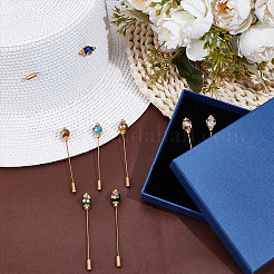 8шт. брошь из латуни 8 цветов&nbsp;JEWB-BC00009