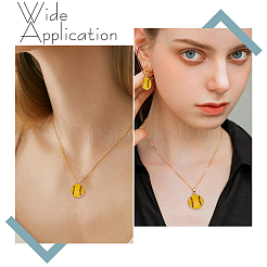 128 шт. Подвески из сплава с эмалью&nbsp;ENAM-GO0001-20