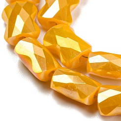 Цвет AB покрытием стеклянные бусы нити EGLA-P051-06B-B04