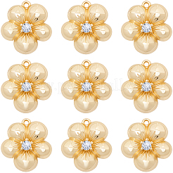 12шт латунные подвески с микропаве и кубическим цирконием&nbsp;KK-BBC0022-84
