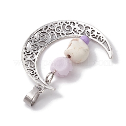 Подвески с черепом из синтетической бирюзы на Хэллоуин&nbsp;PALLOY-JF02650-04