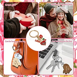 Брелок ко дню святого валентина из сплава и эмали&nbsp;KEYC-YW00185-01