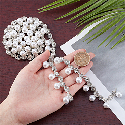 1 ярд латунных и стеклянных стразов и пластиковых чашек FIND-GA0001-82