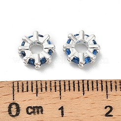 Латунные микро проложить кубического циркония бусы&nbsp;KK-B142-07B-02S