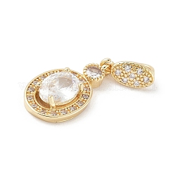 Овальные латунные микро проложить Цирконом подвески&nbsp;LS-KK-M326-15G