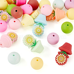 24шт 16 стиля силиконовые бусины&nbsp;SIL-TA0003-01