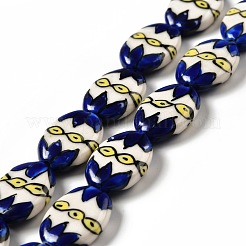 Ручной печатный шарики фарфора PORC-F005-01F