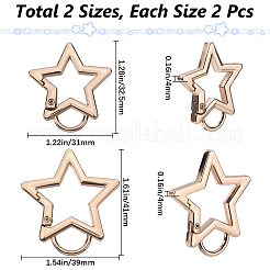 4шт 2 стиля пружинные кольца из цинкового сплава&nbsp;FIND-GF0007-56KCG