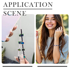 40шт 5 цвета двухцветные стеклянные бусины GLAA-TA0003-36