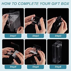 Прозрачная пластиковая ПВХ коробка подарочная упаковка&nbsp;CON-WH0099-31A