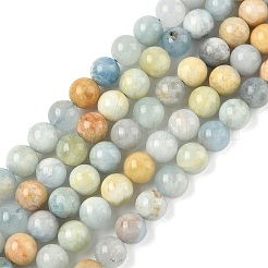 Природные Аквамарин бисер нитей&nbsp;LS-G-D327-A01-8mm