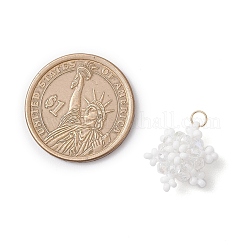 Подвески-снежинки из стеклянных бусин&nbsp;PALLOY-MZ00815-01