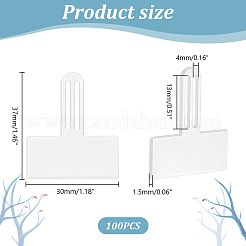 100 шт. прозрачные ПВХ-ценники для очков CDIS-GA0001-04