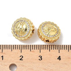 Латунные микро проложить кубического циркония бусы KK-Q068-44G