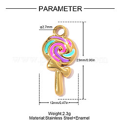 Подвески из нержавеющей стали 304 с эмалью&nbsp;STAS-OY011-82G