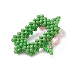 Прямоугольник из бисера с цветочными подвесками&nbsp;PALLOY-MZ01144-01