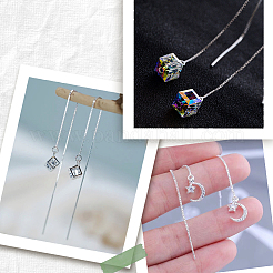 2 пара 925 серьги-гвоздики из стерлингового серебра STER-BBC0007-07