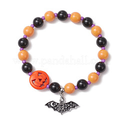 Тематика Хэллоуина: расписанное стекло BJEW-MZ00188-01