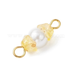 Подвески-соединители из перламутрового стекла и акрила с выпечкой&nbsp;PALLOY-JF04299-02